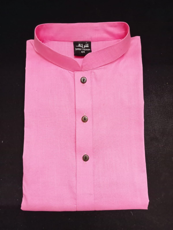 গোলাপি খাদি পাঞ্জাবি