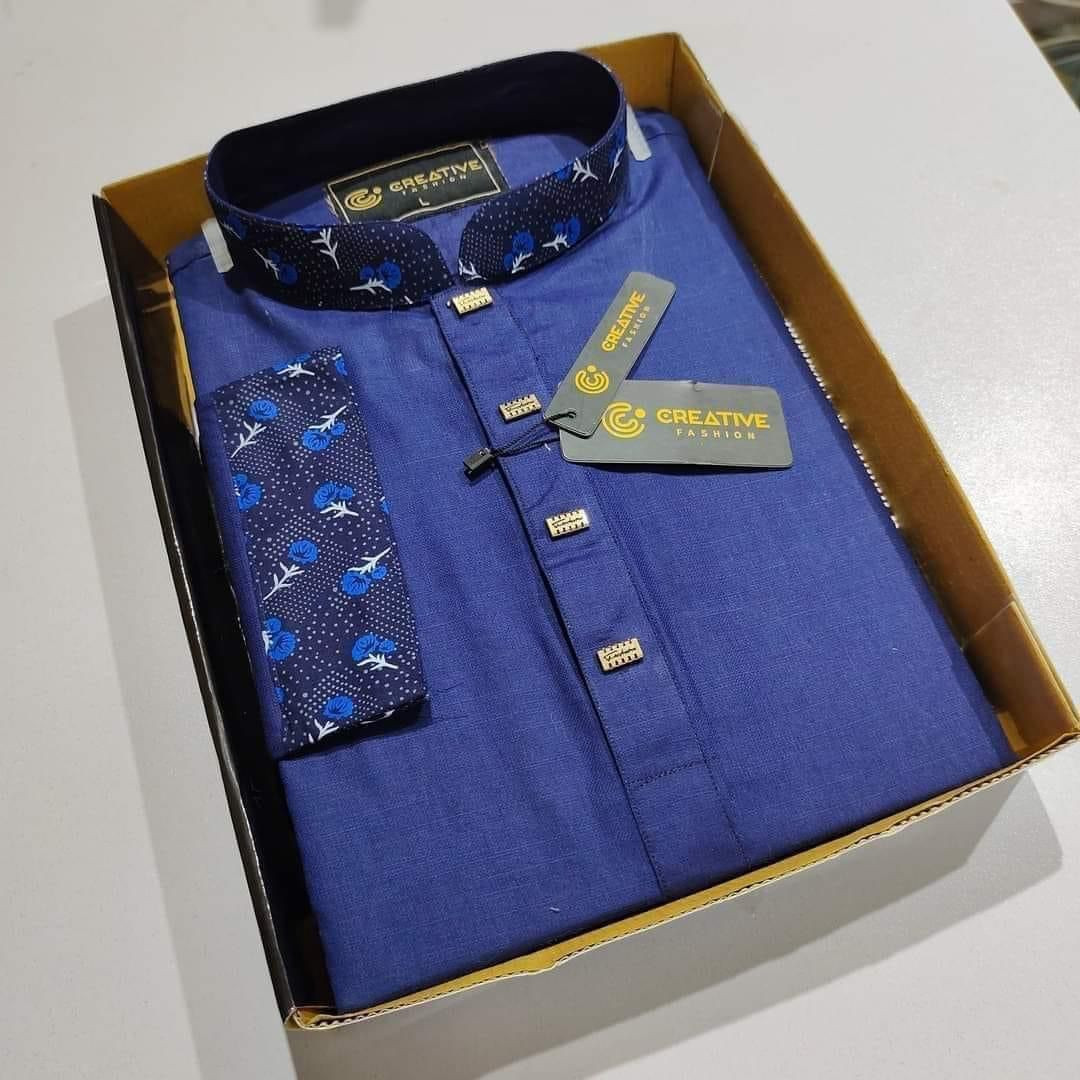 প্রিমিয়াম পাঞ্জাবি (ডার্ক ব্লু)