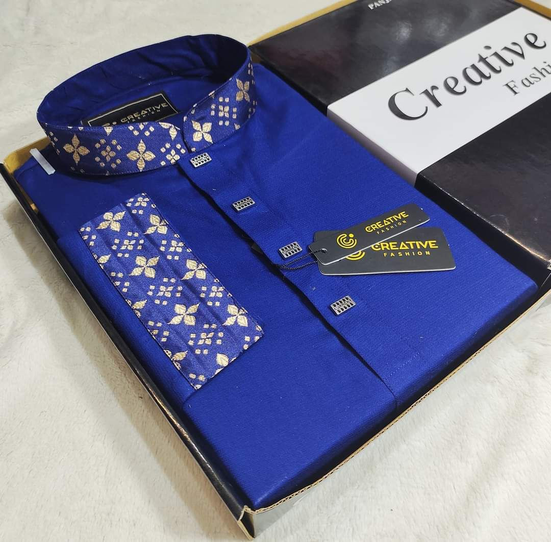 প্রিমিয়াম পাঞ্জাবি (নেভী ব্লু)